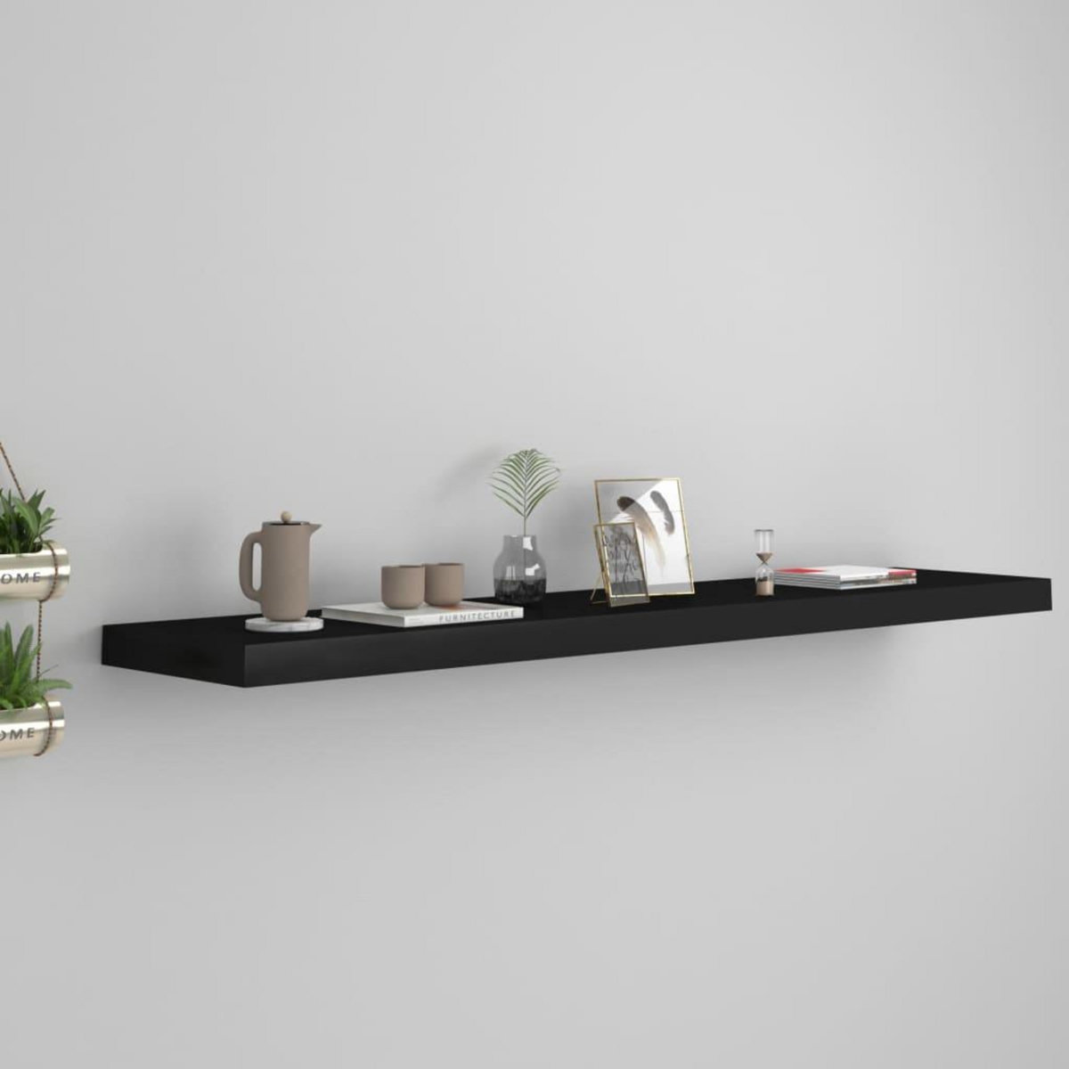 VIDAXL Etagere murale flottante noir 120x23,5x3,8 cm MDF