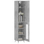 Voir la diapositive 3 : VIDAXL Buffet haut Gris beton 34,5x34x180 cm Bois d'ingenierie