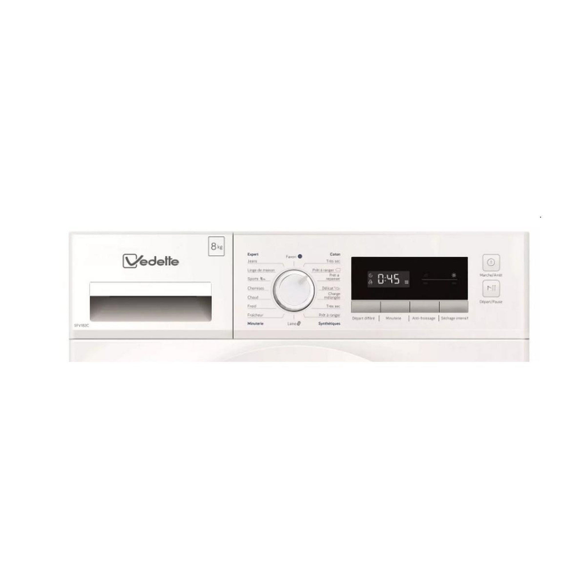 Voir la diapositive 3 : Vedette Sèche-linge à condensation 60cm 8kg blanc - SFV182C