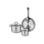ELO Ensemble de 1 Poêle de cuisson 28 cm et 2 faitouts 14 et 20 cm Elo Profi Citrin