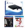 SONY Console PS4 Slim 500Go Noire Chassis F + The Last of Us remastered Playstation Hits + NBA 2K21