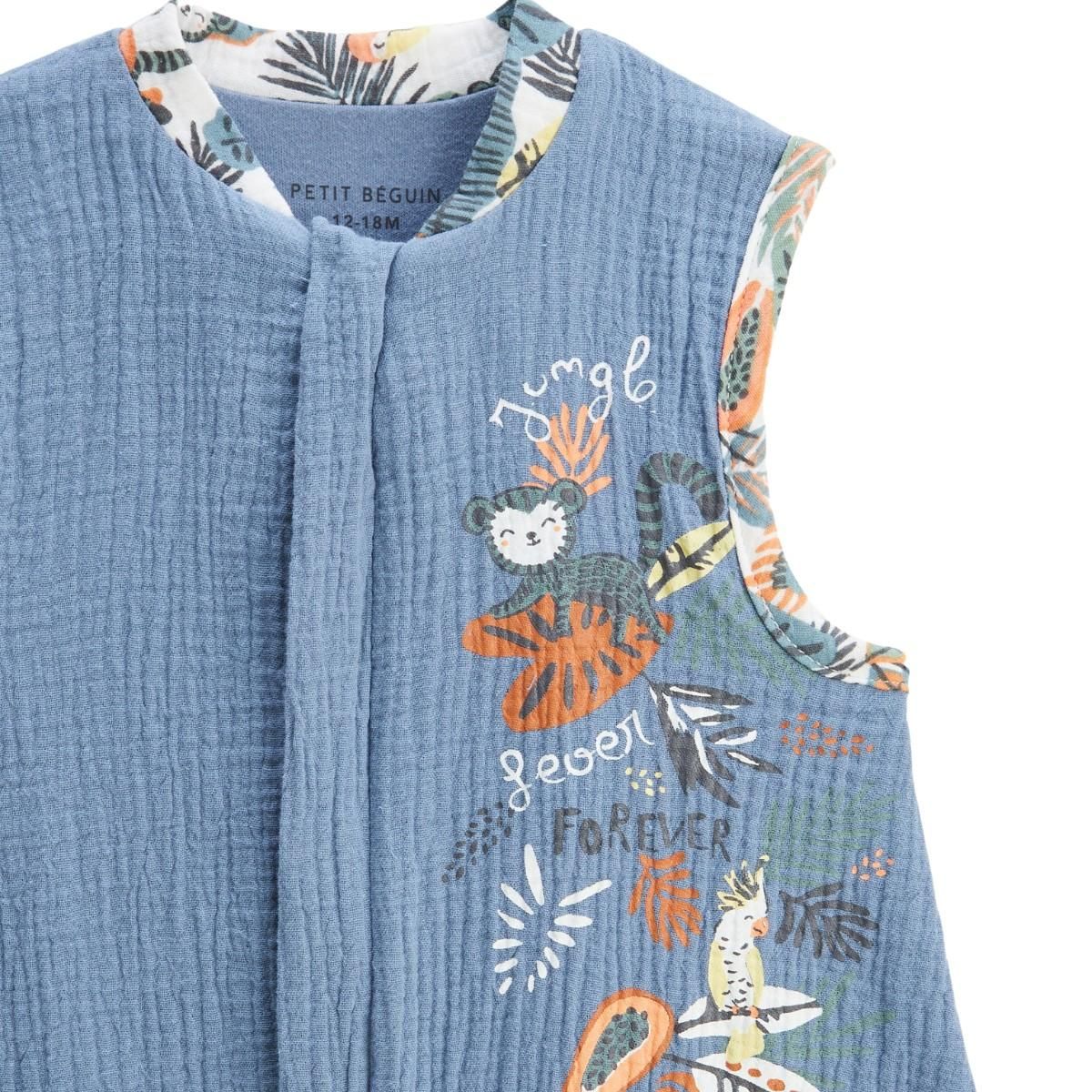 Petit Béguin Turbulette d'été en gaze de coton avec pieds retroussables Bello