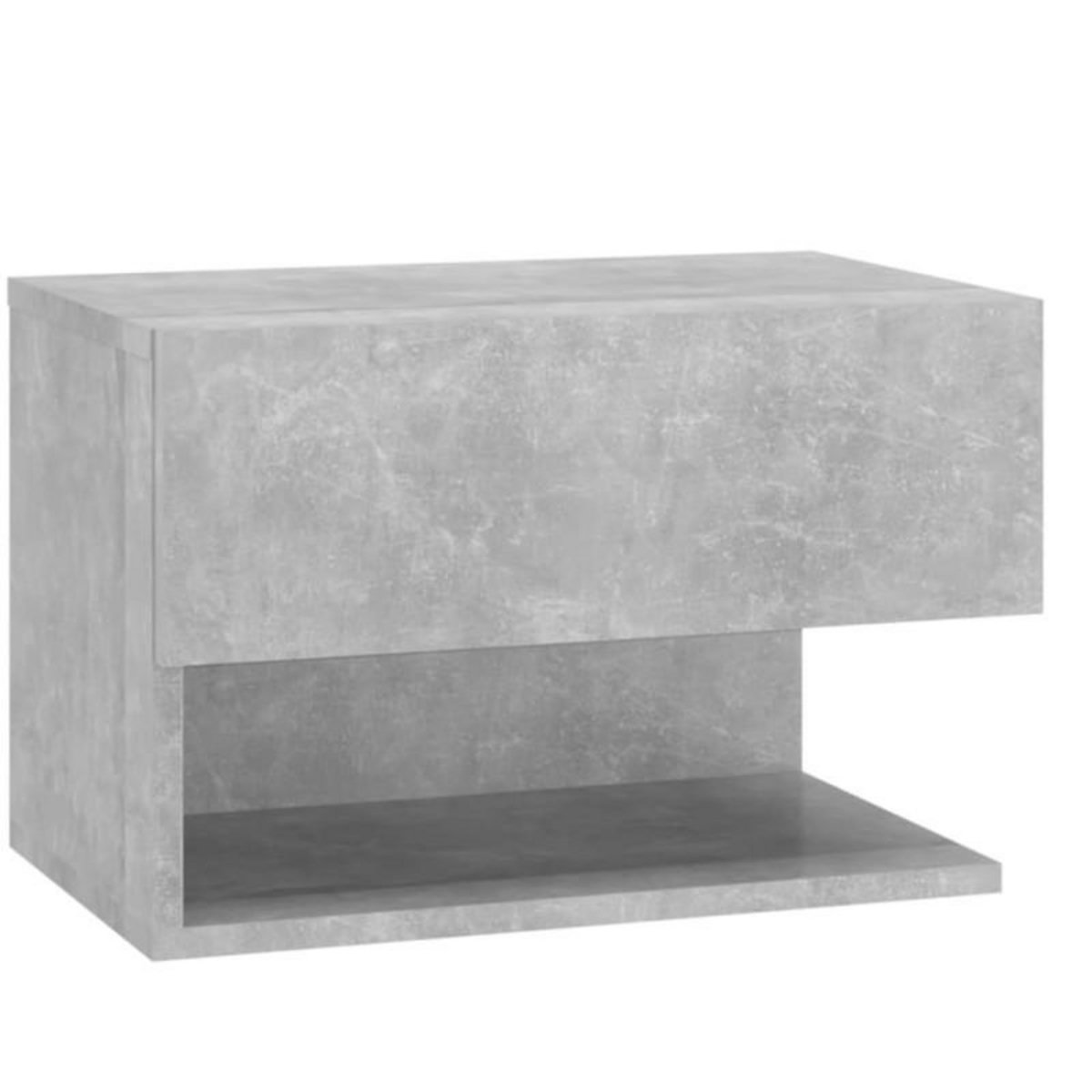 VIDAXL Table de chevet murale Gris béton