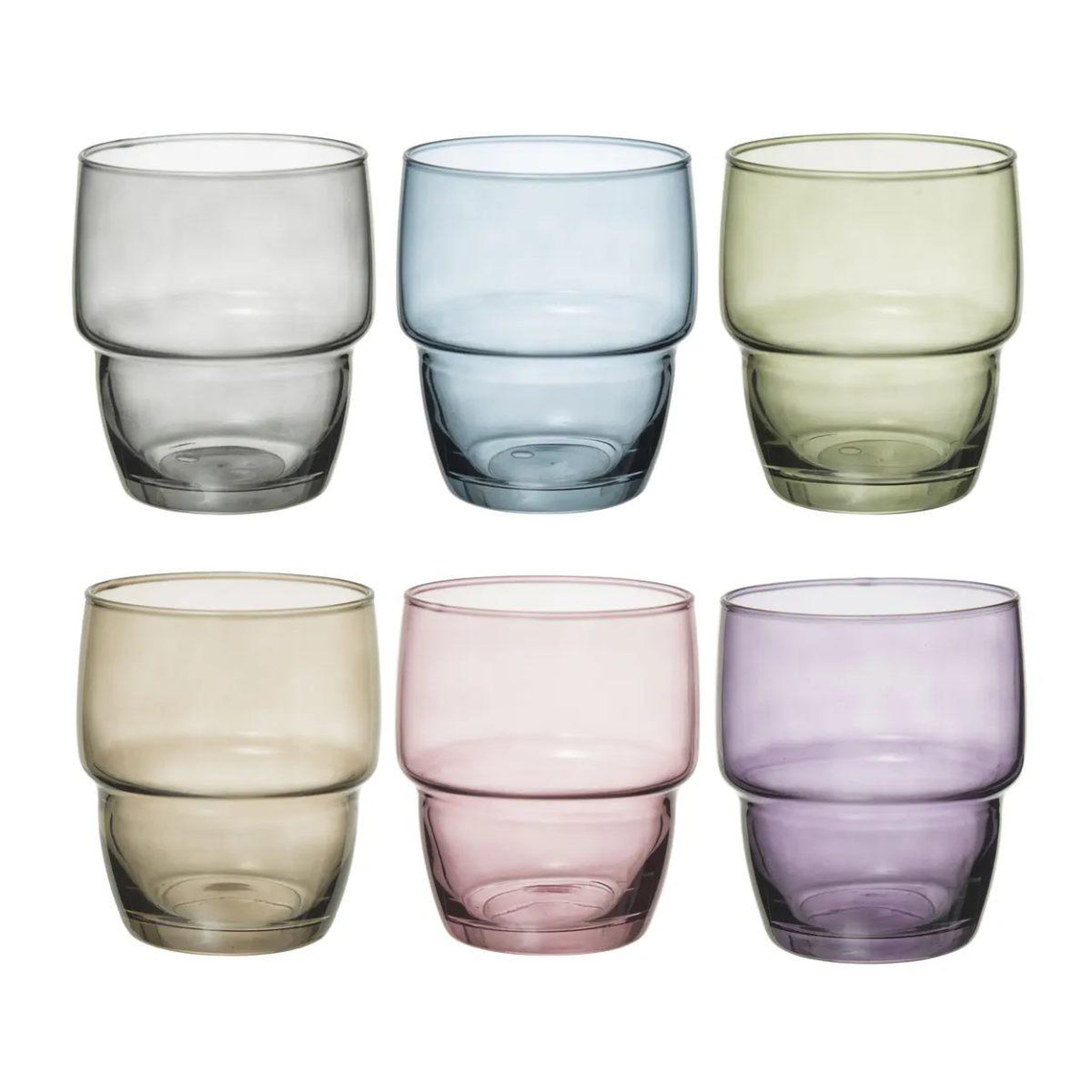 SECRET DE GOURMET Lot de 6 verres à eau  rodrig'eau  28cl multicolore