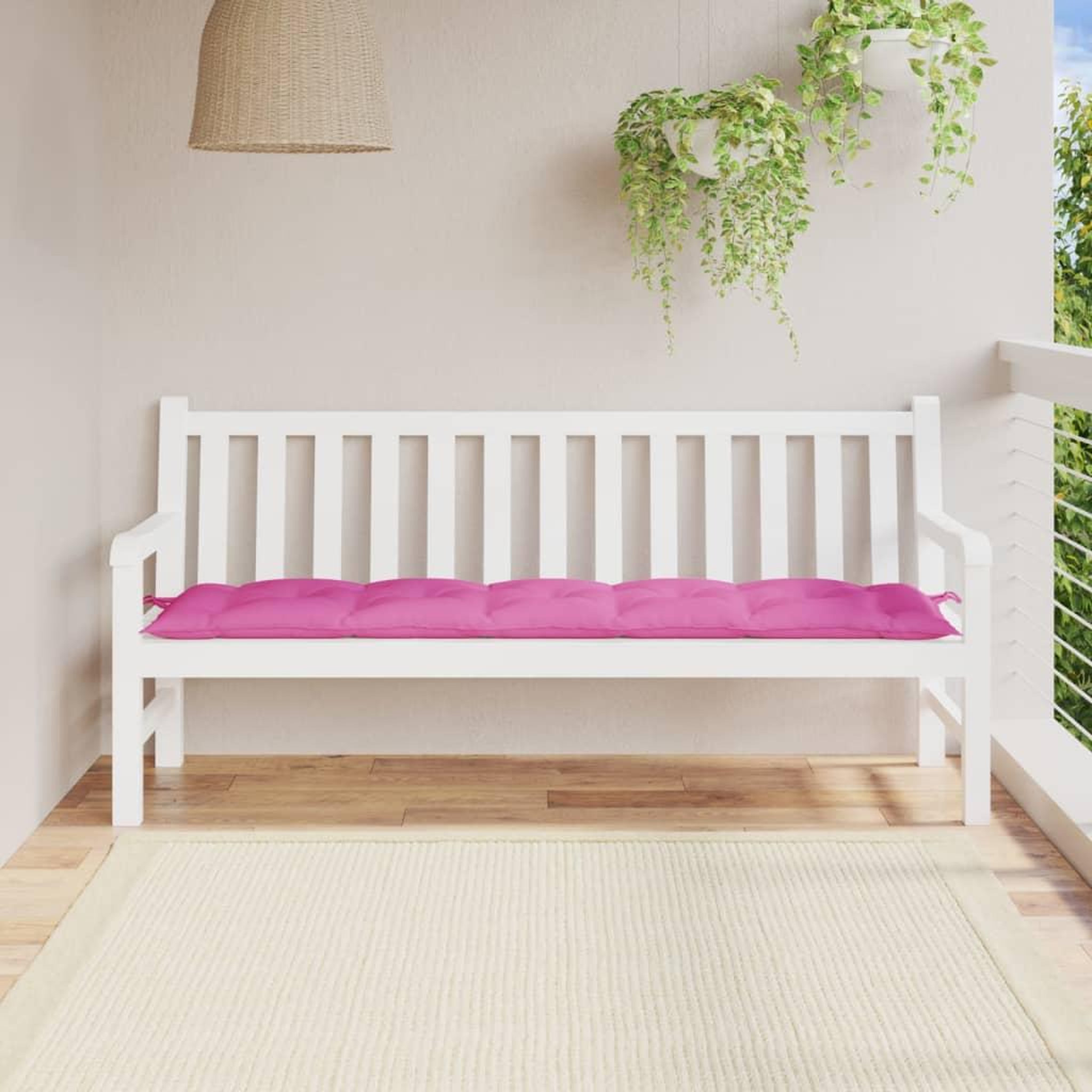 VIDAXL Coussin de banc de jardin rose 180x50x7 cm tissu oxford