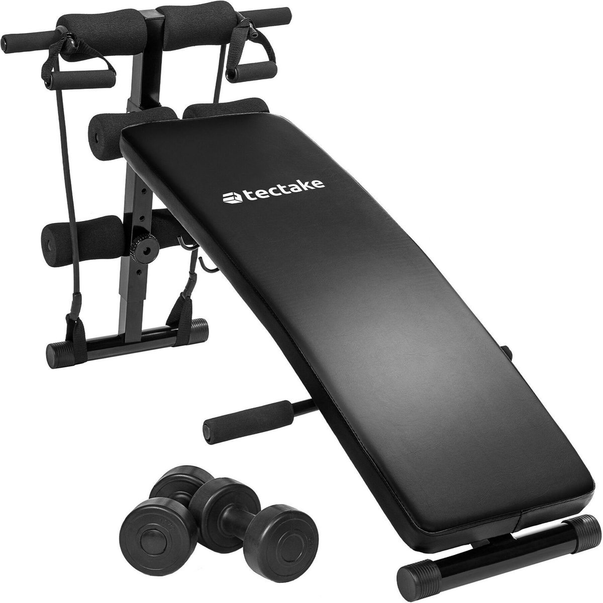 tectake Banc de musculation réglable sur 6 positions noir