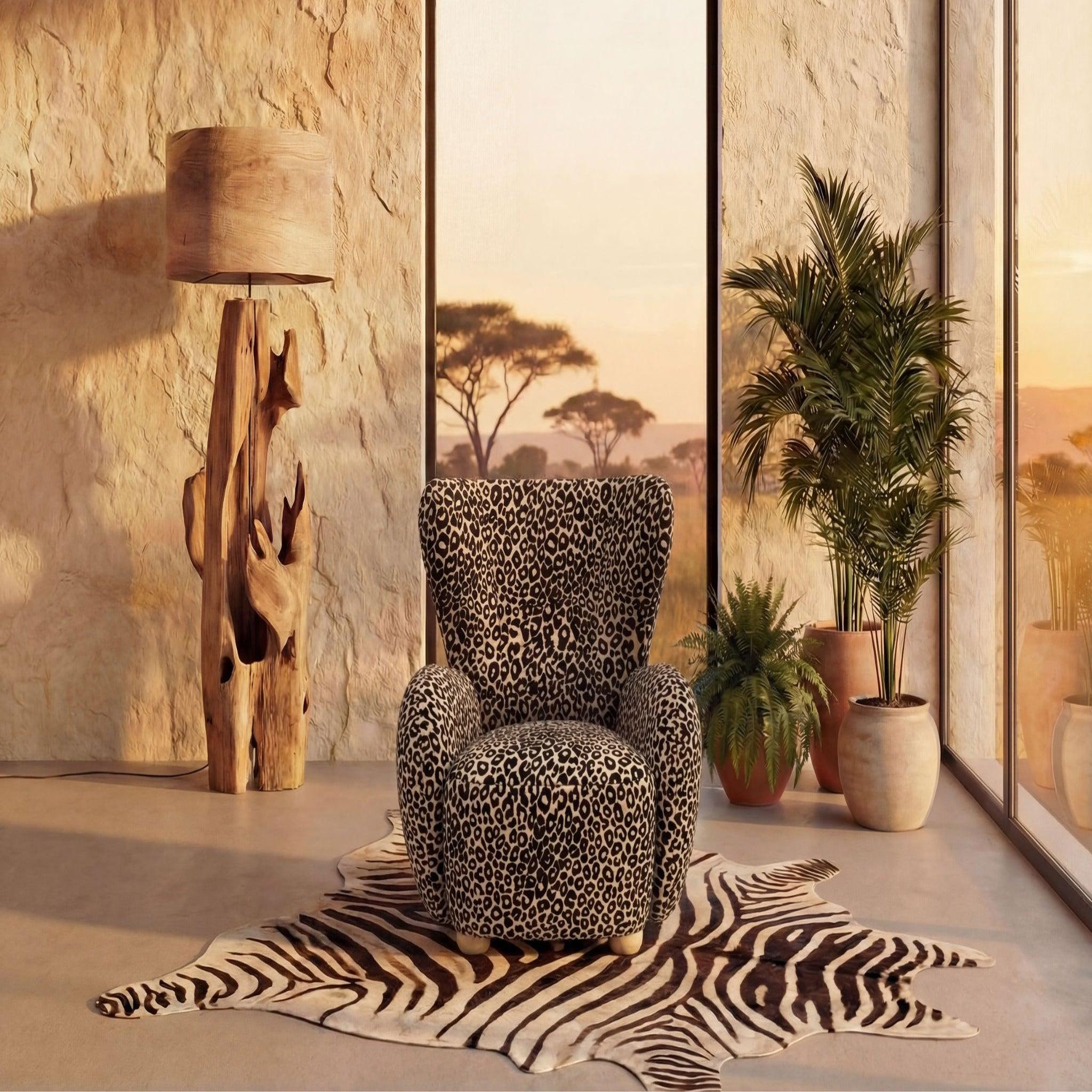 Voir la diapositive 3 : CASANOVA PARIS Lili - fauteuil tissu imprimé animalier