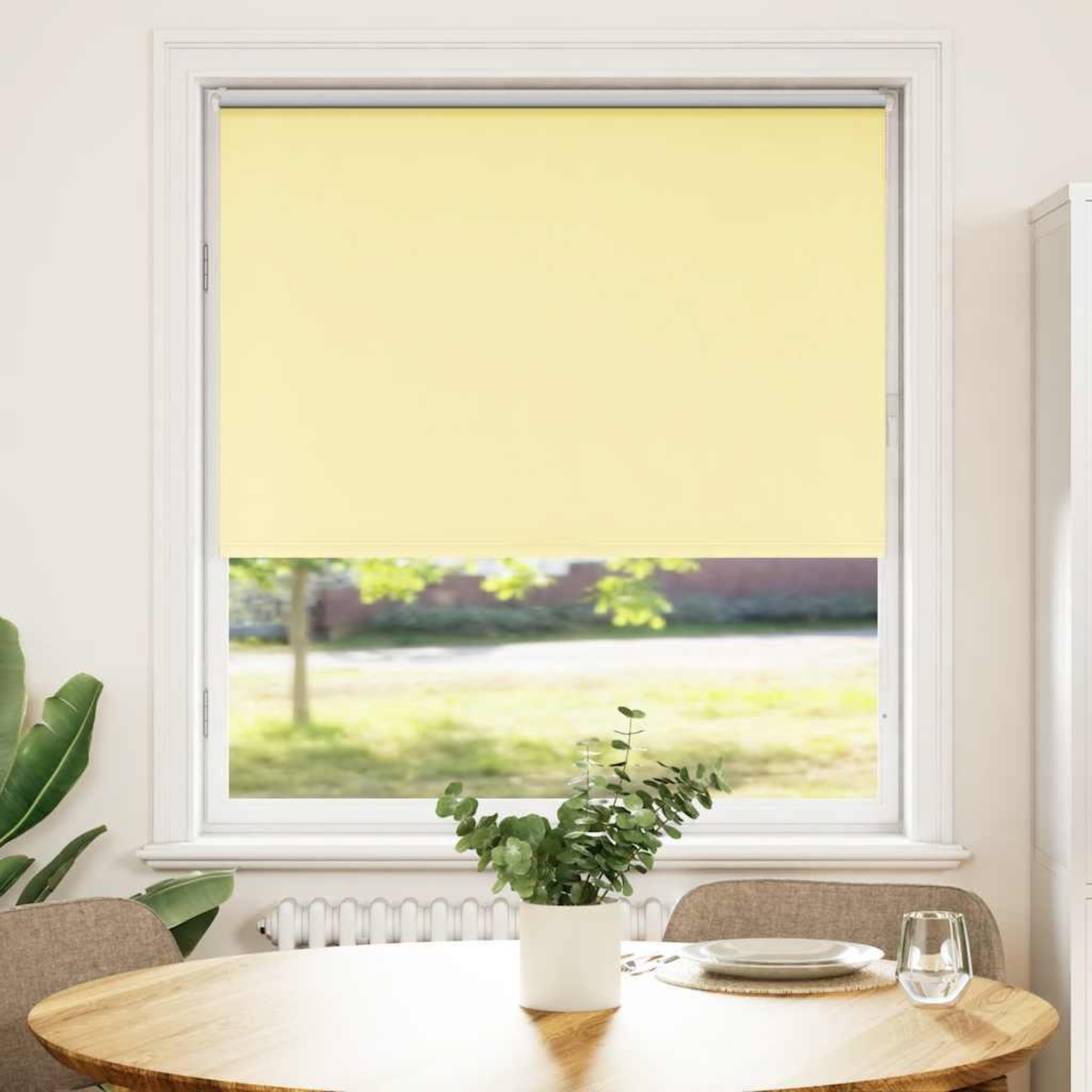Voir la diapositive 2 : VIDAXL Store enrouleur occultant jaune largeur du tissu 100,7 cm