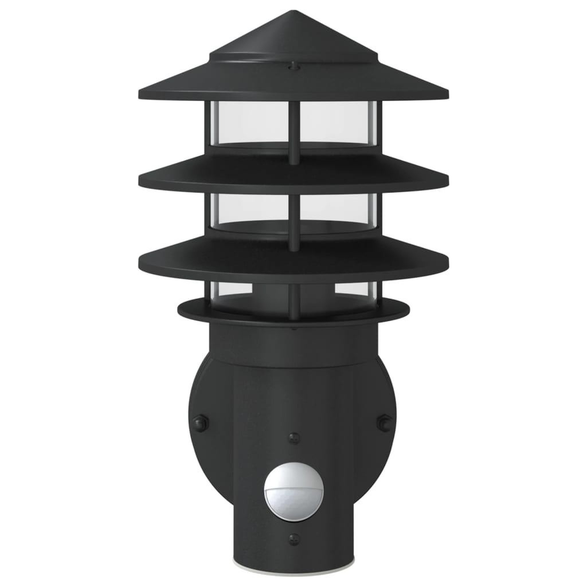 Voir la diapositive 4 : VIDAXL Applique murale d'exterieur avec capteur noir acier inoxydable