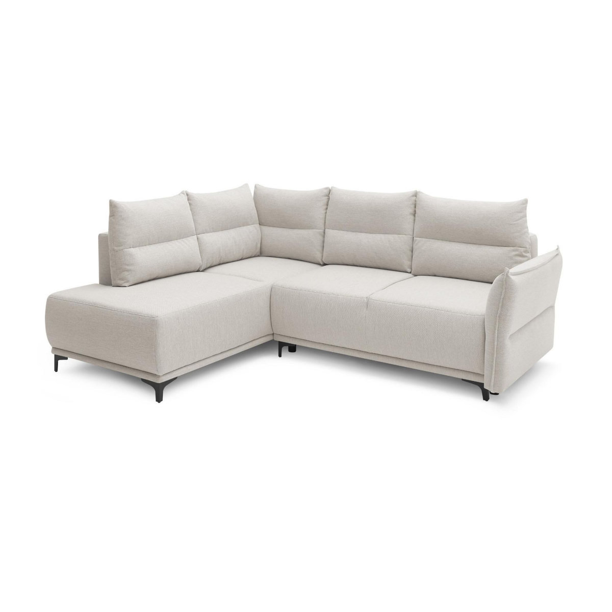 LISA DESIGN Arya - canapé d'angle convertible - avec coffre - 5 places - style contemporain - gauche