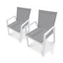 Voir la diapositive 2 : Paris Prix Lot de 2 Fauteuils de Jardin Empilables  Floride  86cm Blanc