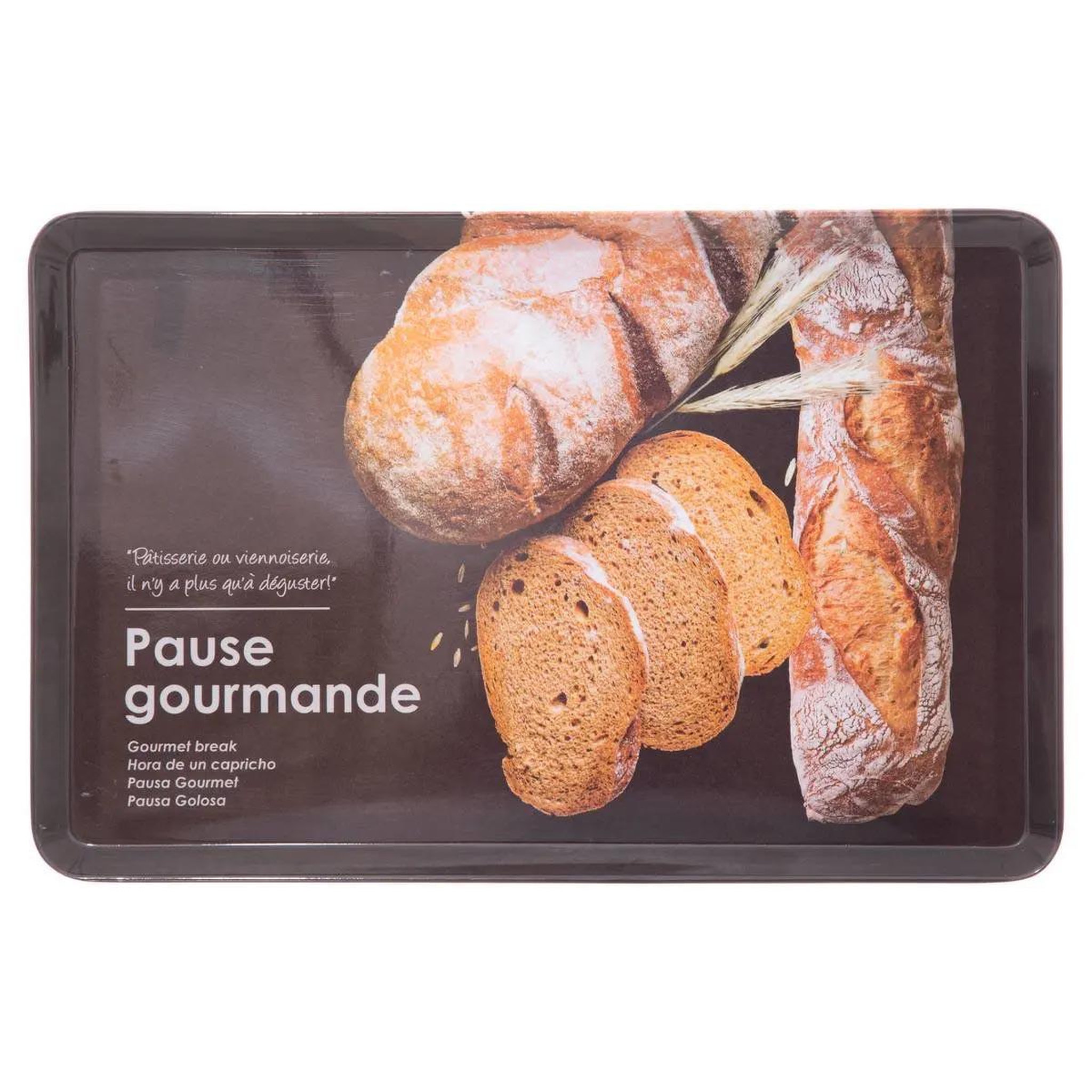 Voir la diapositive 2 : FIVE Plateau de service mélaminé  gourmand  45cm noir