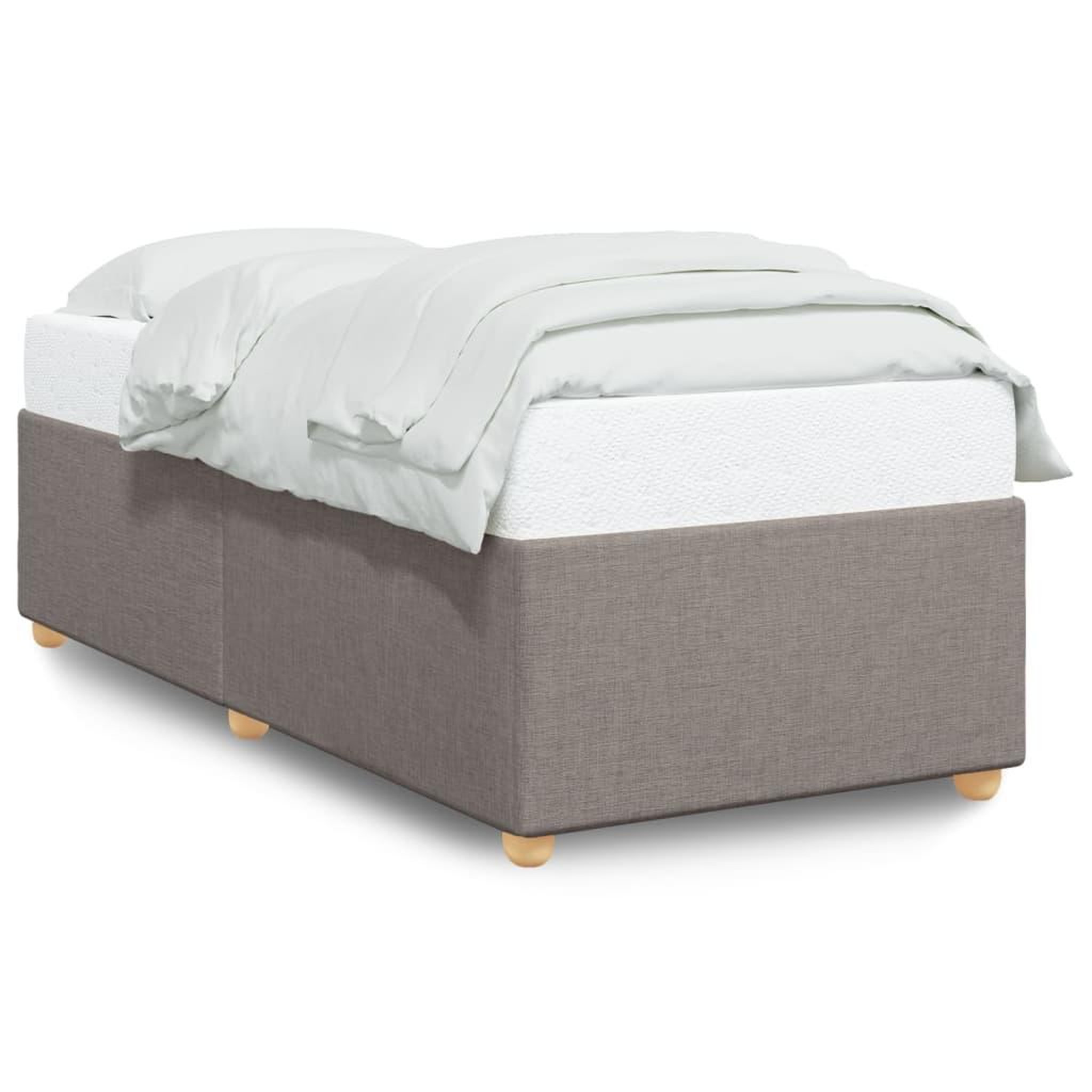 Voir la diapositive 2 : VIDAXL Cadre de lit sans matelas taupe 100x200 cm tissu