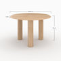 Voir la diapositive 4 : MAISON PAVANE Table ronde en bois de manguier 4 personnes-Sacha