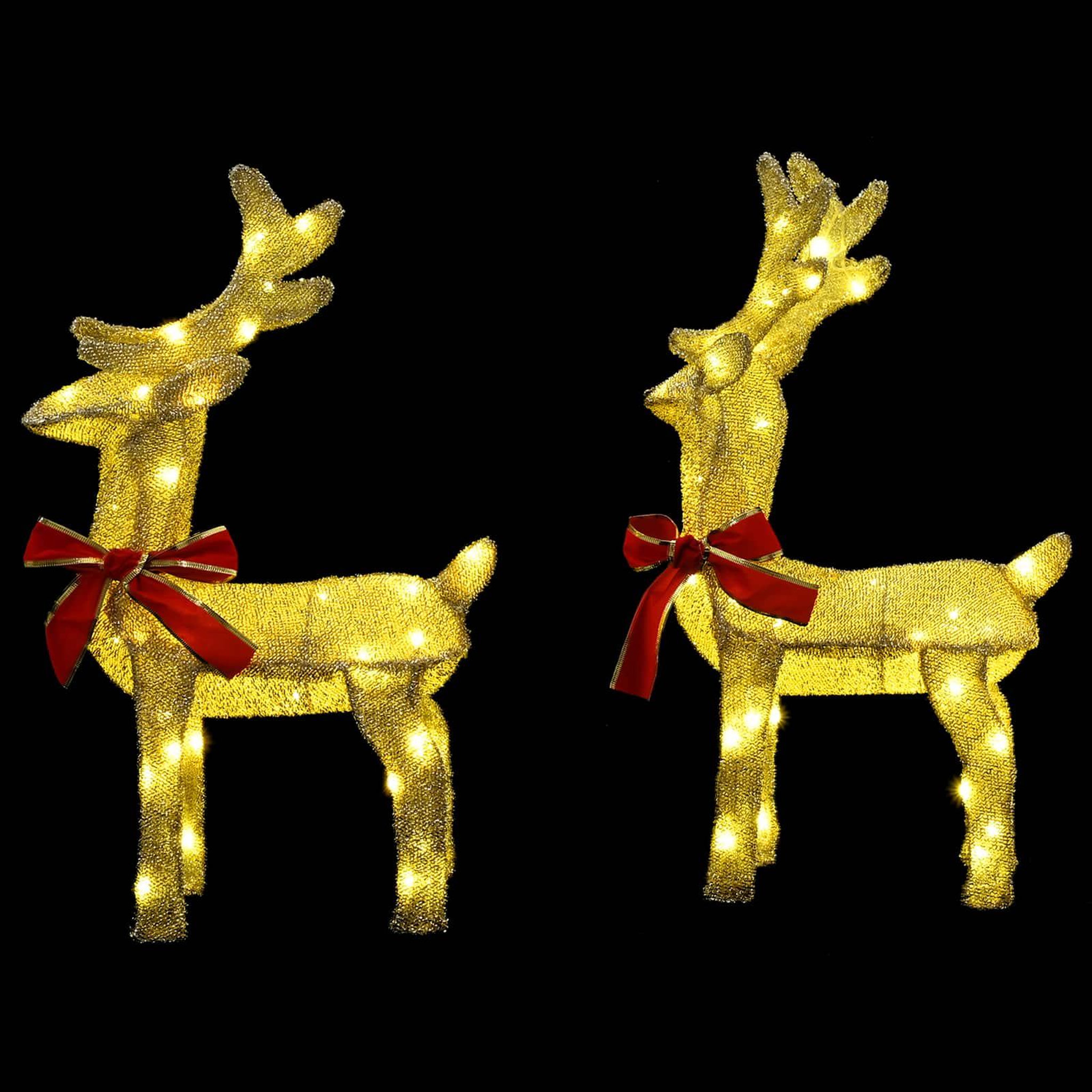 Voir la diapositive 6 : VIDAXL Renne de Noël 3D LOVIISA 2 pc 80 LED Blanc chaud