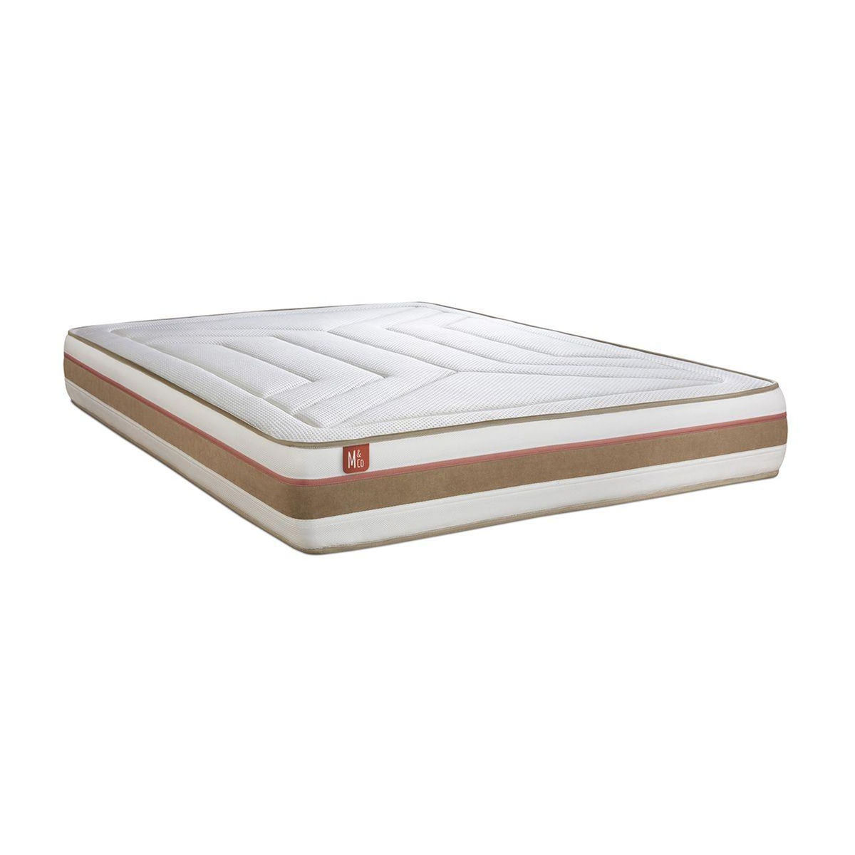 MARMOTTES&CO Matelas LE TENDRE 200x200cm Ressorts ensachés + Mémoire de forme 7 zones de confort - Ep. 28cm