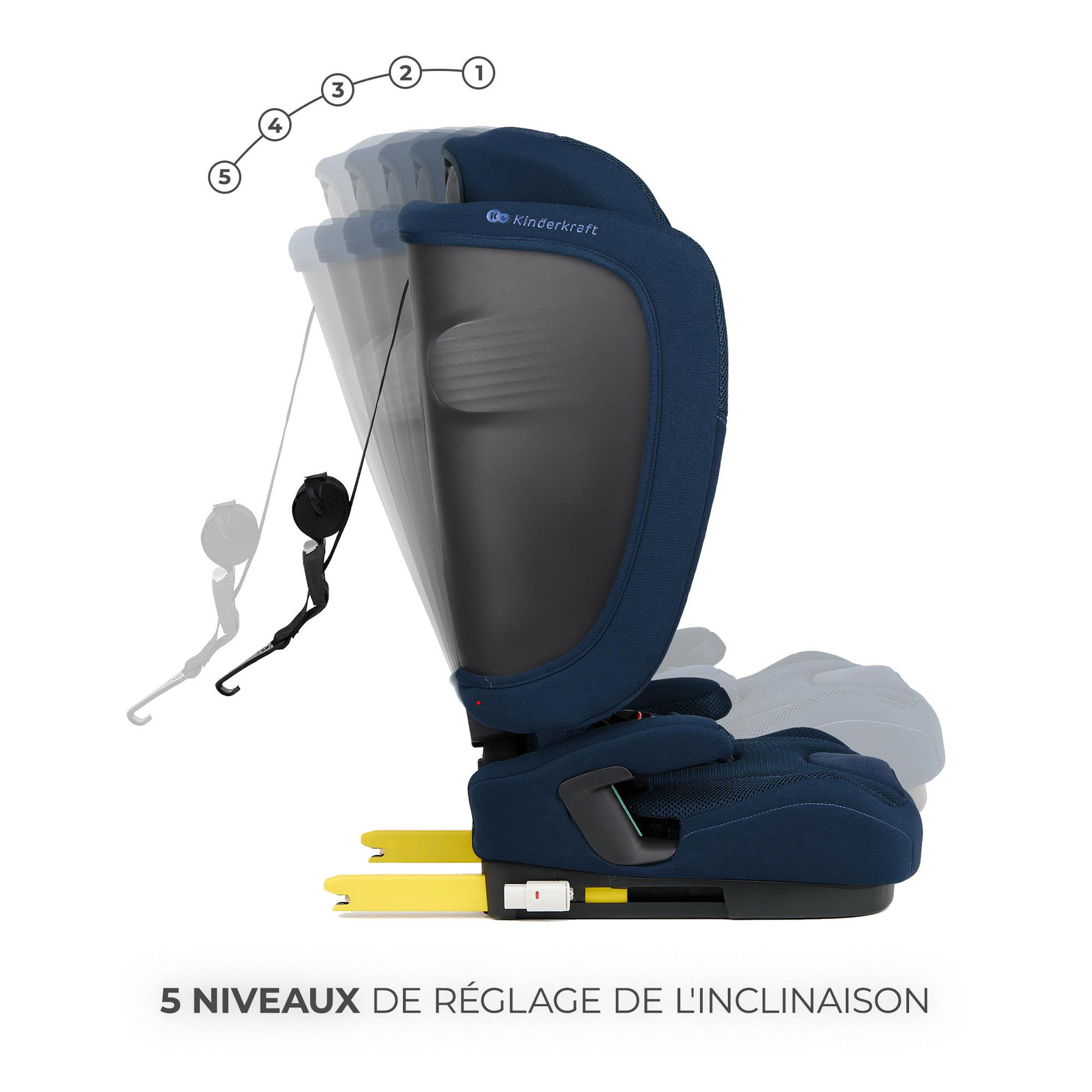 Voir la diapositive 2 : KINDERKRAFT Siege auto fix2go i size 76 150cm pratique confort