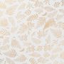 Voir la diapositive 2 : ATMOSPHERA Nappe Antitache  Feuilles  140x240cm Blanc & Or