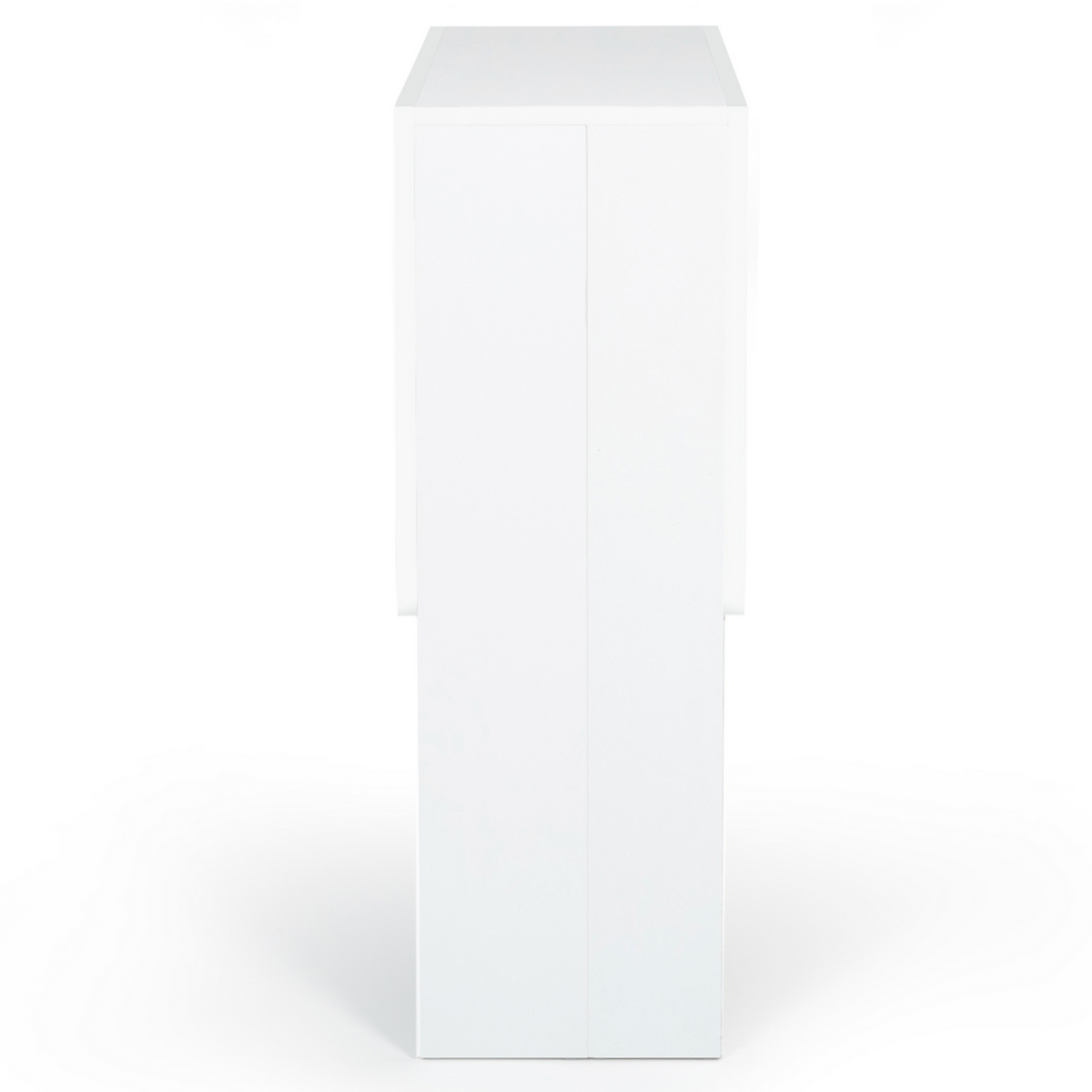 ID MARKET Table console pliable EDI 2-4 personnes bois blanc 103 x 76 cm