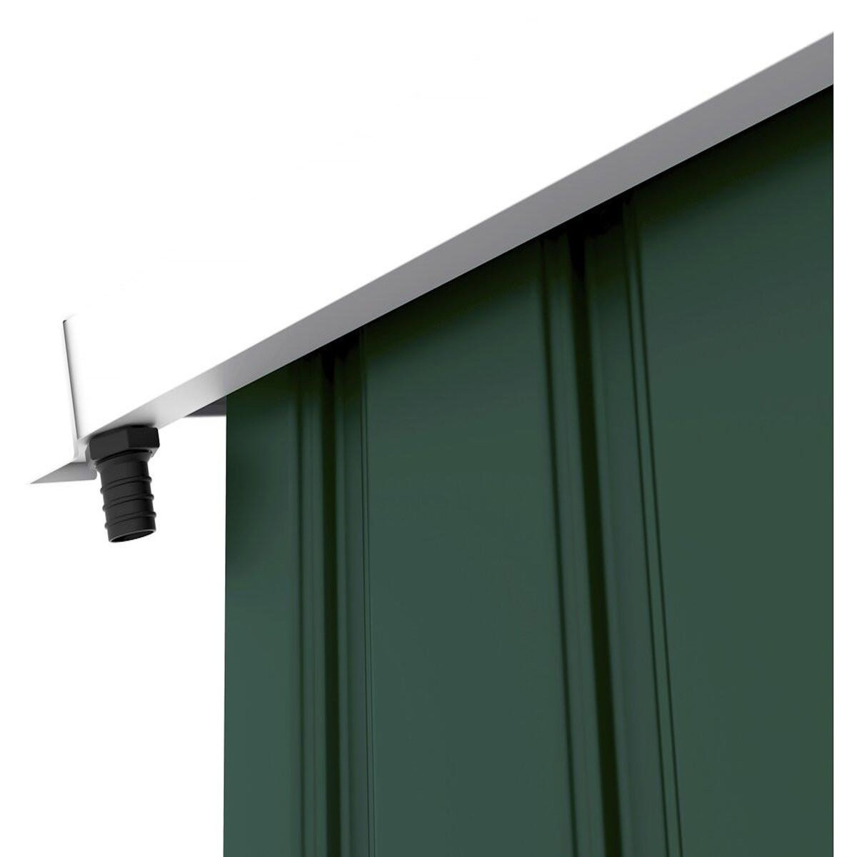 Habitat et Jardin Abri de jardin métal -  Rosas   -  2,71 m² avec gouttière - Vert