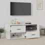 VIDAXL Meuble TV Blanc brillant 100x35x40 cm Bois d'ingenierie