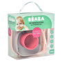 Voir la diapositive 2 : BEABA Set vaisselle silicone 4 pièces - rose