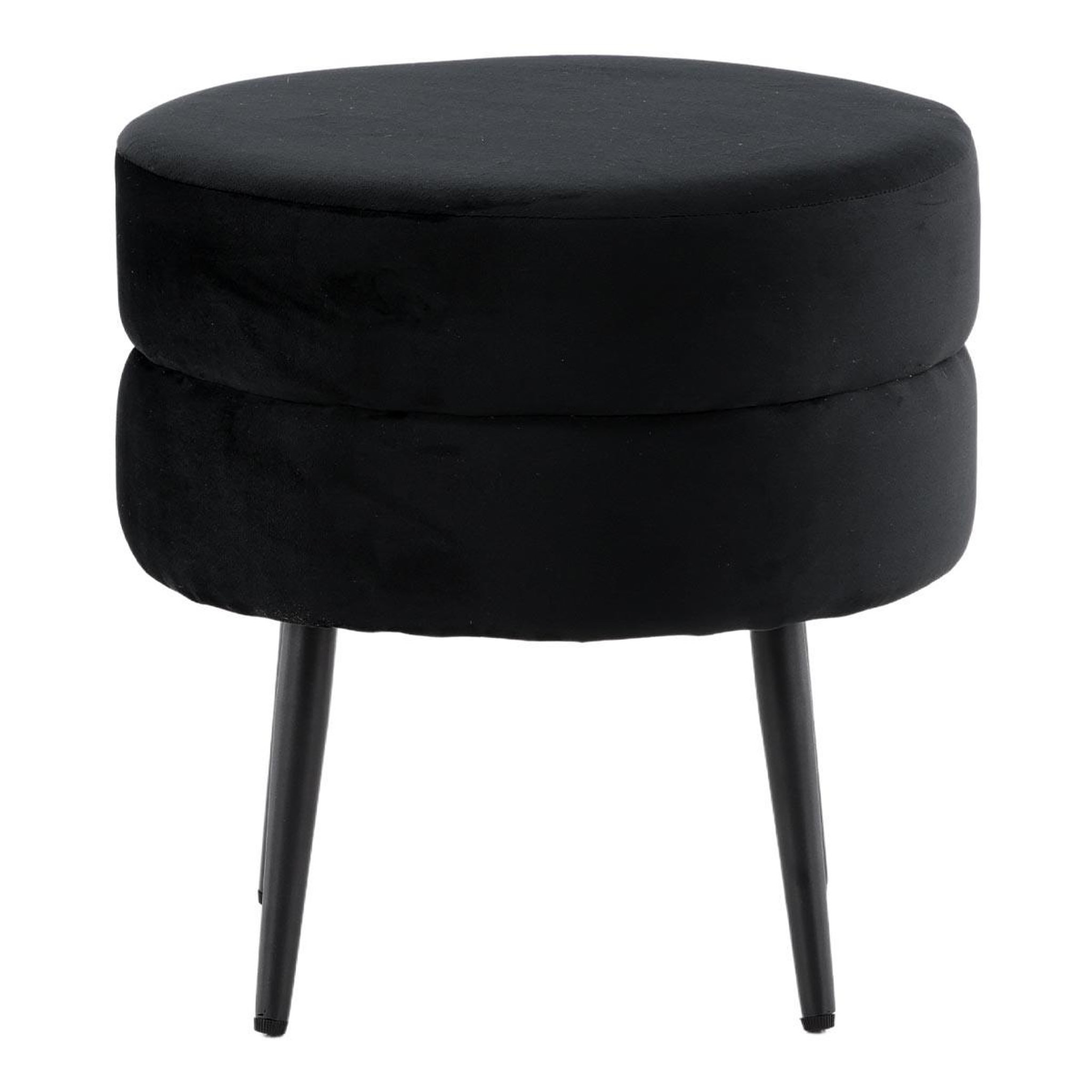 Voir la diapositive 2 : Paris Prix Pouf design en velours  pot  40cm noir