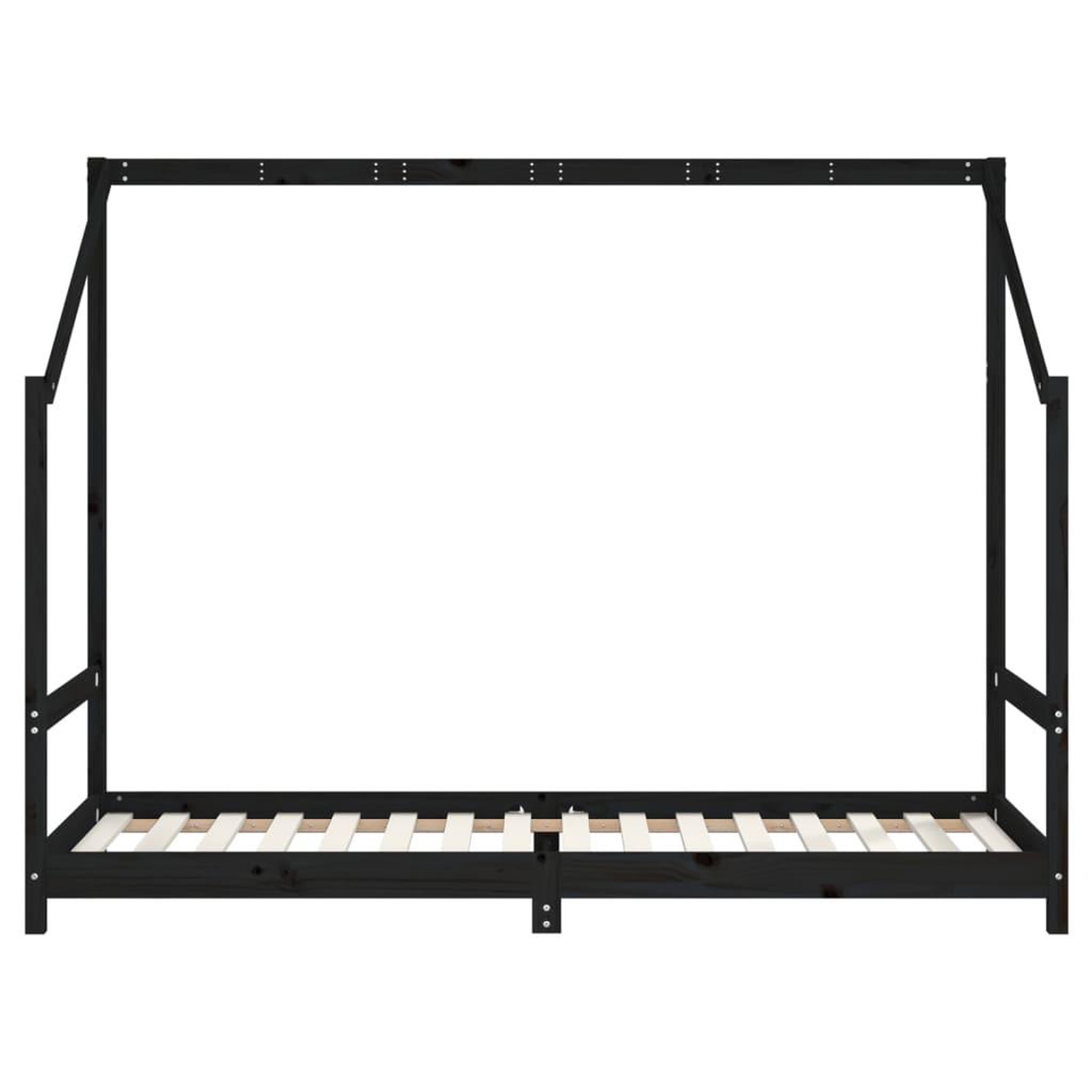 Voir la diapositive 4 : VIDAXL Cadre de lit pour enfants noir 80x200 cm bois de pin massif