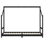 Voir la diapositive 4 : VIDAXL Cadre de lit pour enfants noir 80x200 cm bois de pin massif