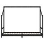 Voir la diapositive 4 : VIDAXL Cadre de lit pour enfants noir 80x200 cm bois de pin massif