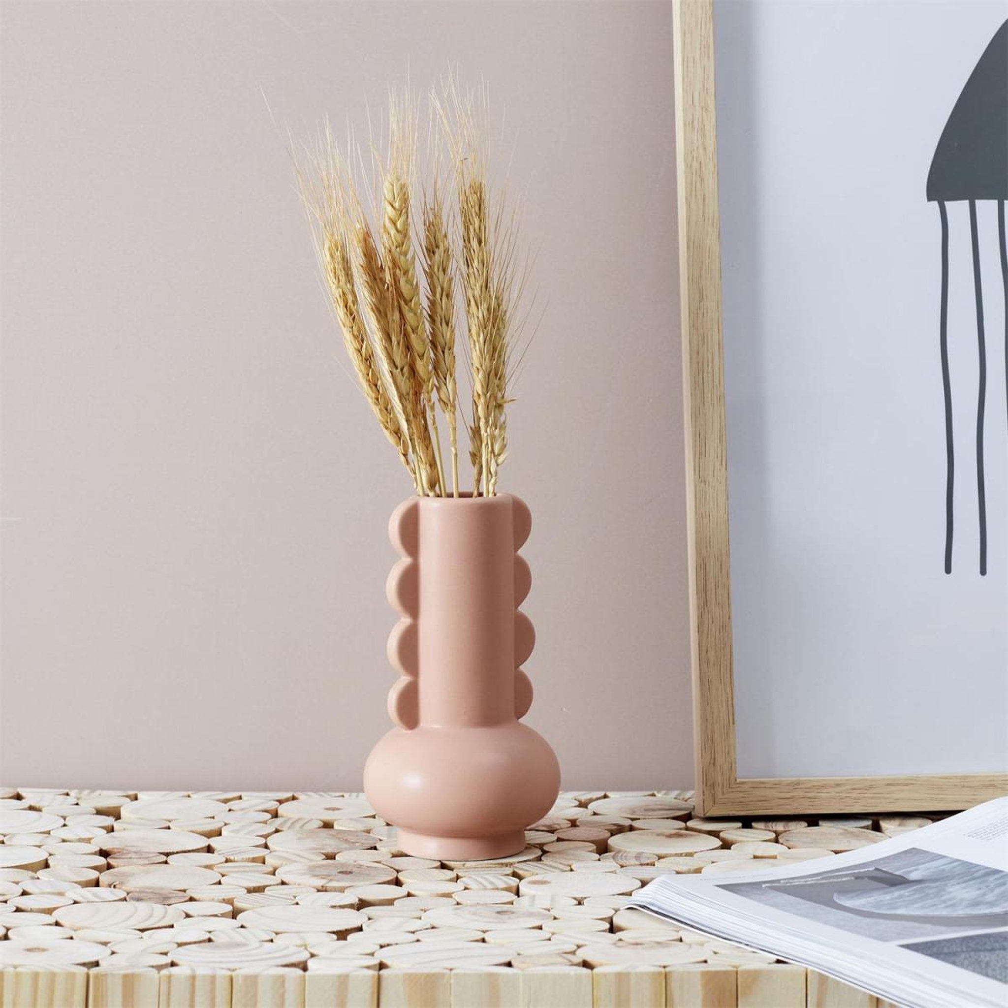 Voir la diapositive 4 : The Home Deco Factory Vase en céramique  lola  15cm rose