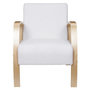 Voir la diapositive 3 : The Home Deco Factory Fauteuil de salon en bouclette Stavern - Blanc