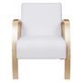 Voir la diapositive 3 : The Home Deco Factory Fauteuil de salon en bouclette Stavern - Blanc