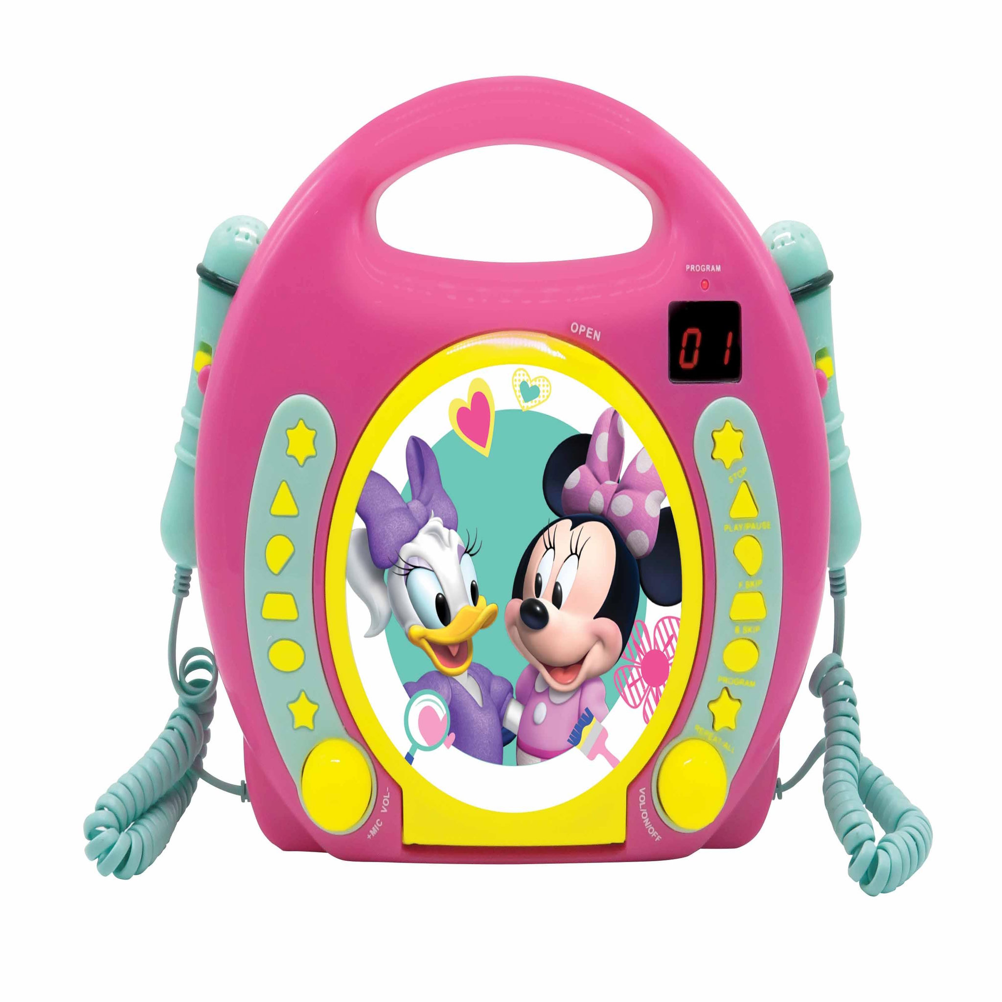 Lexibook Lecteur CD portable avec 2 microphones Disney Minnie