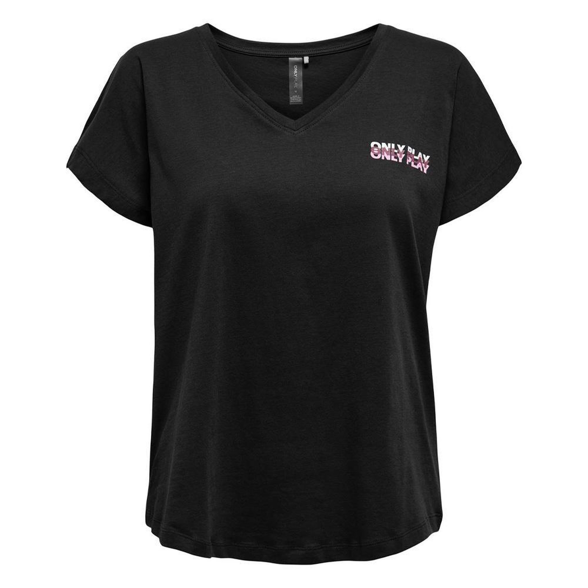 Only T-Shirt Noir Femme ONLY Mally Life. Coloris disponibles : Noir