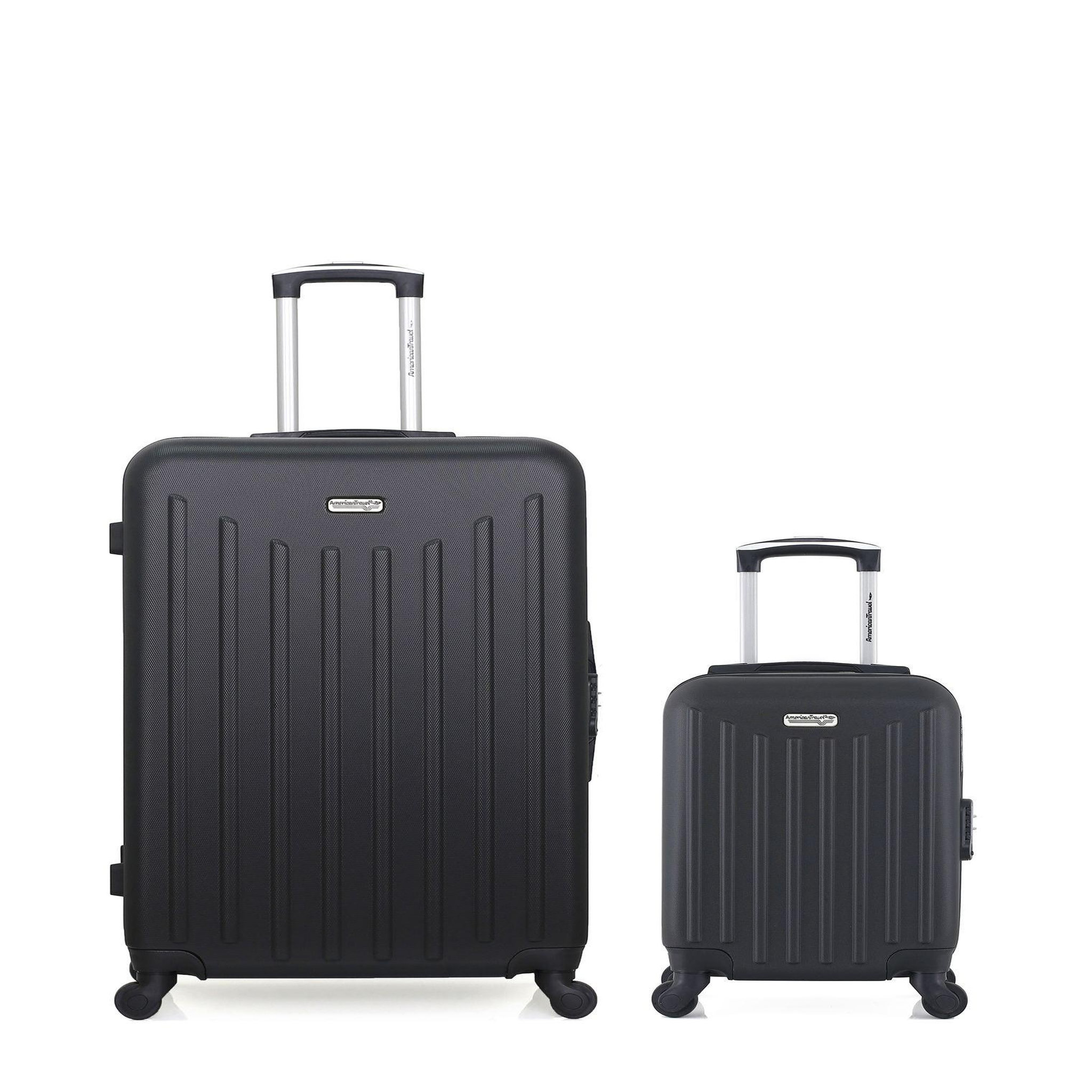 AMERICAN TRAVEL AMERICAN TRAVEL - LOT DE 2 - Valise Grand Format et Valise Cabine XXS BROOKLYN. Coloris disponibles : Gris