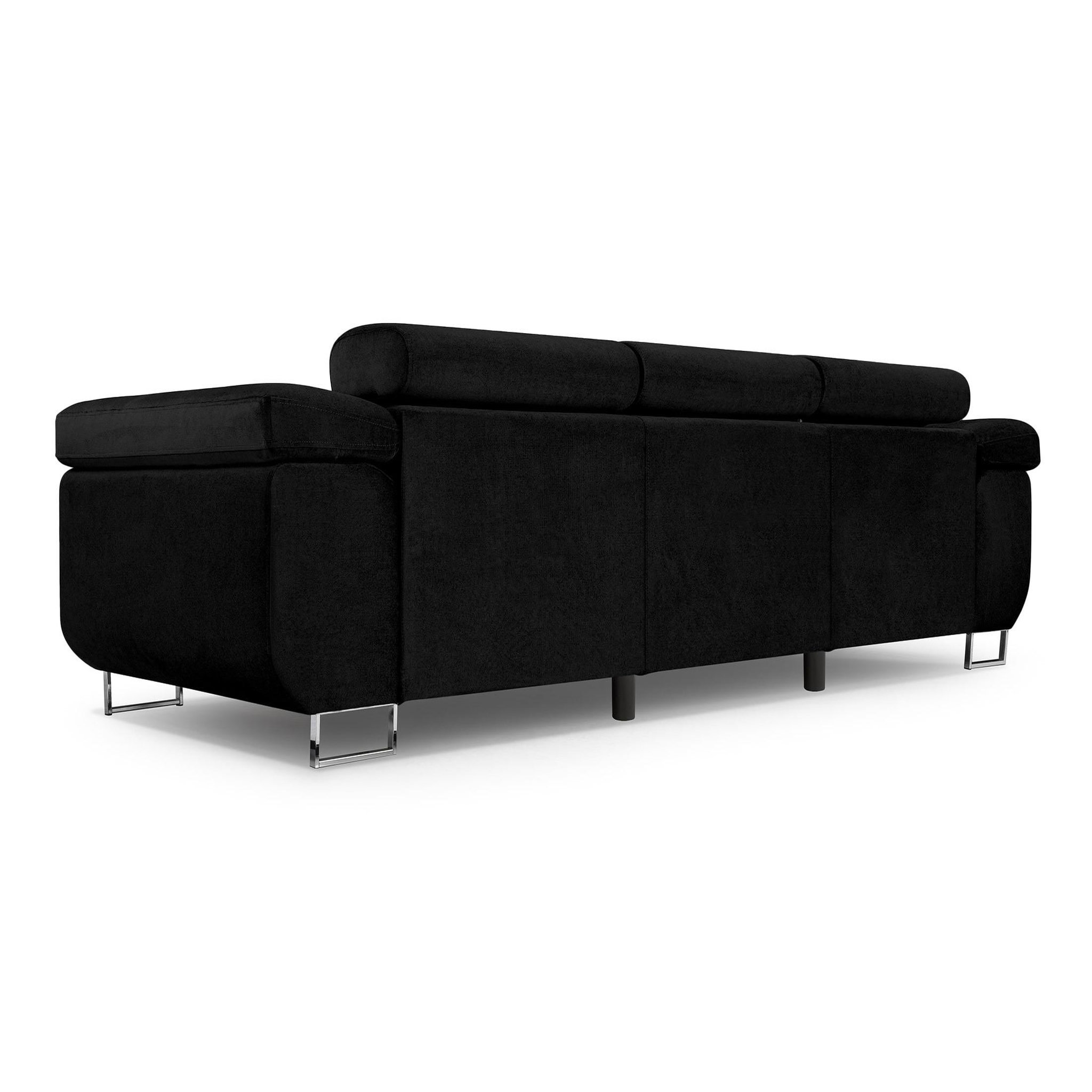 Voir la diapositive 4 : BEST MOBILIER Pablo - canapé 3 places - convertible avec têtières réglables - en velours