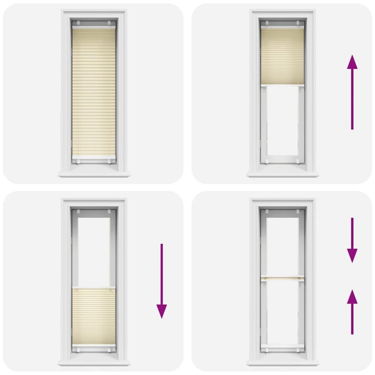 VIDAXL Store plisse creme 45x100 cm largeur du tissu 44,4 cm polyester