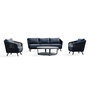 Voir la diapositive 1 : Paris Prix Salon de Jardin 5 Places  Biarritz  225cm Noir & Anthracite