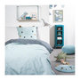 Voir la diapositive 1 : Today Parure de lit TODAY - housse de couette 140x200 + 2 taies d'oreiller 63x63 - 1 personne - FUNNY2.2 - Bleu