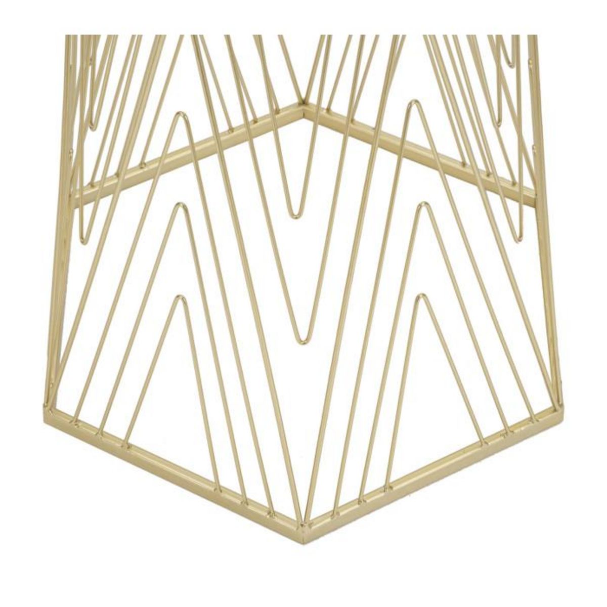 Paris Prix Table d'Appoint Hexagonale Design  Lines  80cm Or