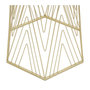 Voir la diapositive 5 : Paris Prix Table d'Appoint Hexagonale Design  Lines  80cm Or