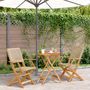 Voir la diapositive 1 : VIDAXL Ensemble de bistro 3 pcs beige resine tressee et bois massif