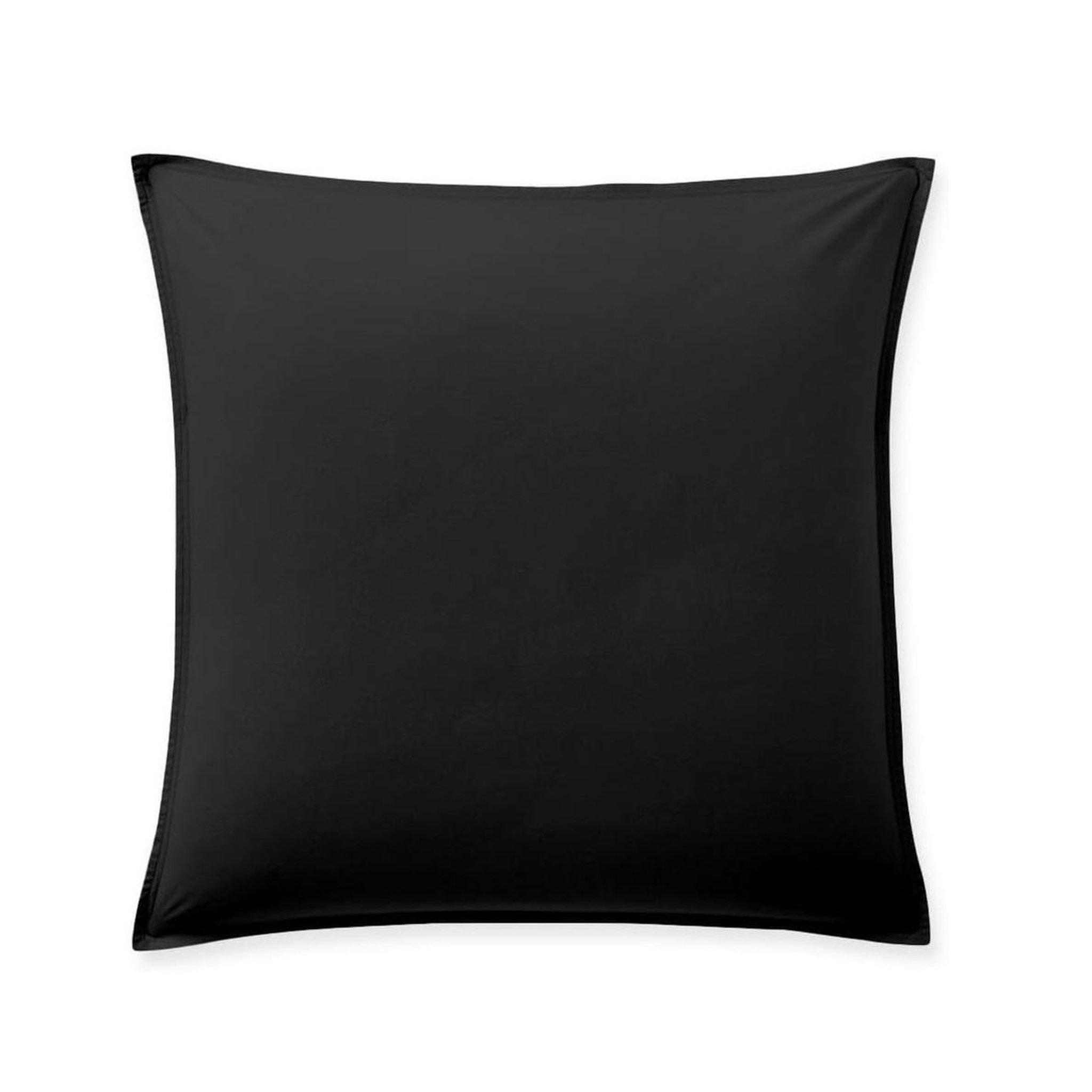 Eden Taie d oreiller en percale de coton lavé. Coloris disponibles : Noir