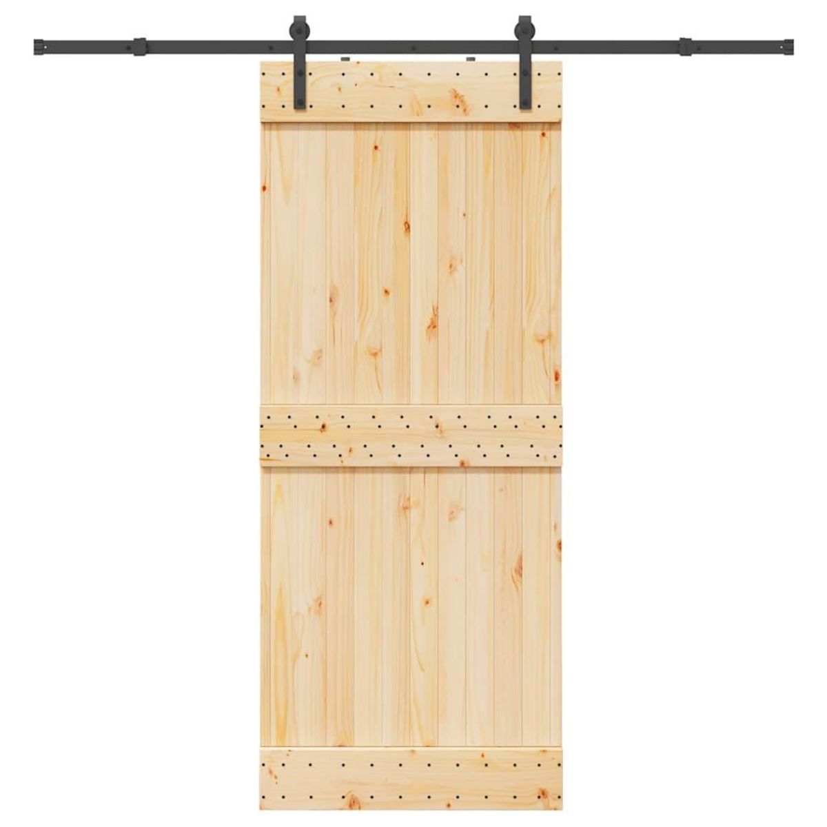 VIDAXL Porte coulissante et kit de quincaillerie 85x210 cm pin massif