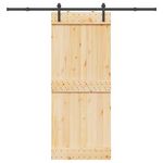VIDAXL Porte coulissante et kit de quincaillerie 85x210 cm pin massif