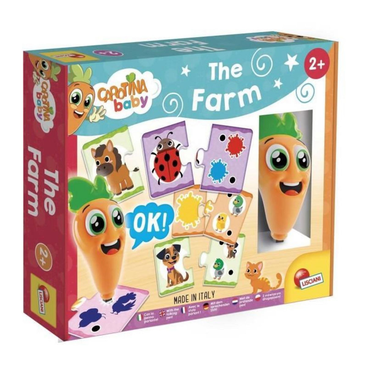 LISCIANI GIOCHI La Ferme - Stylo parlant - CAROTINA BABY - Découverte de la ferme, Stylo interactif