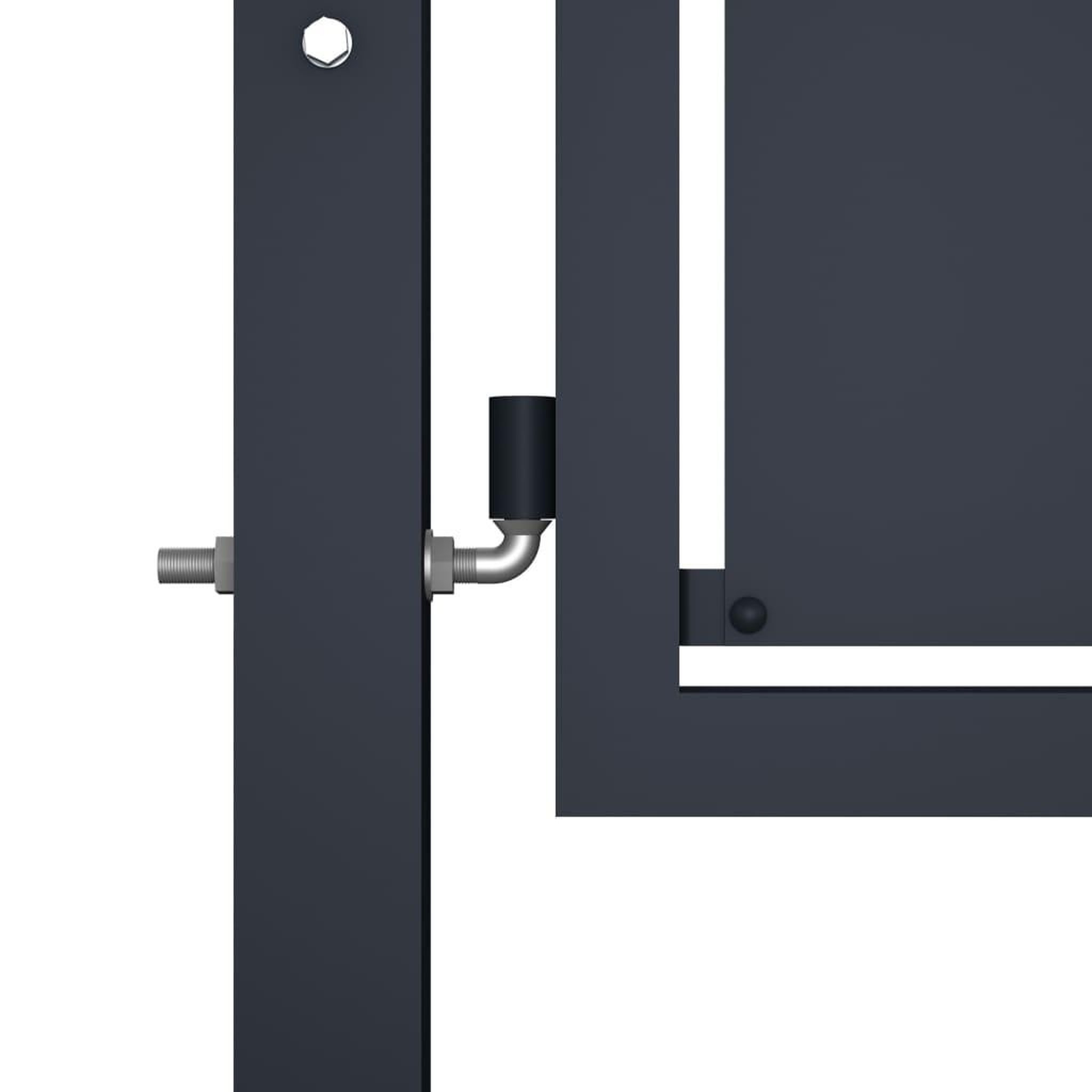 Voir la diapositive 3 : VIDAXL Portail de jardin Acier 350 x 75 cm Anthracite