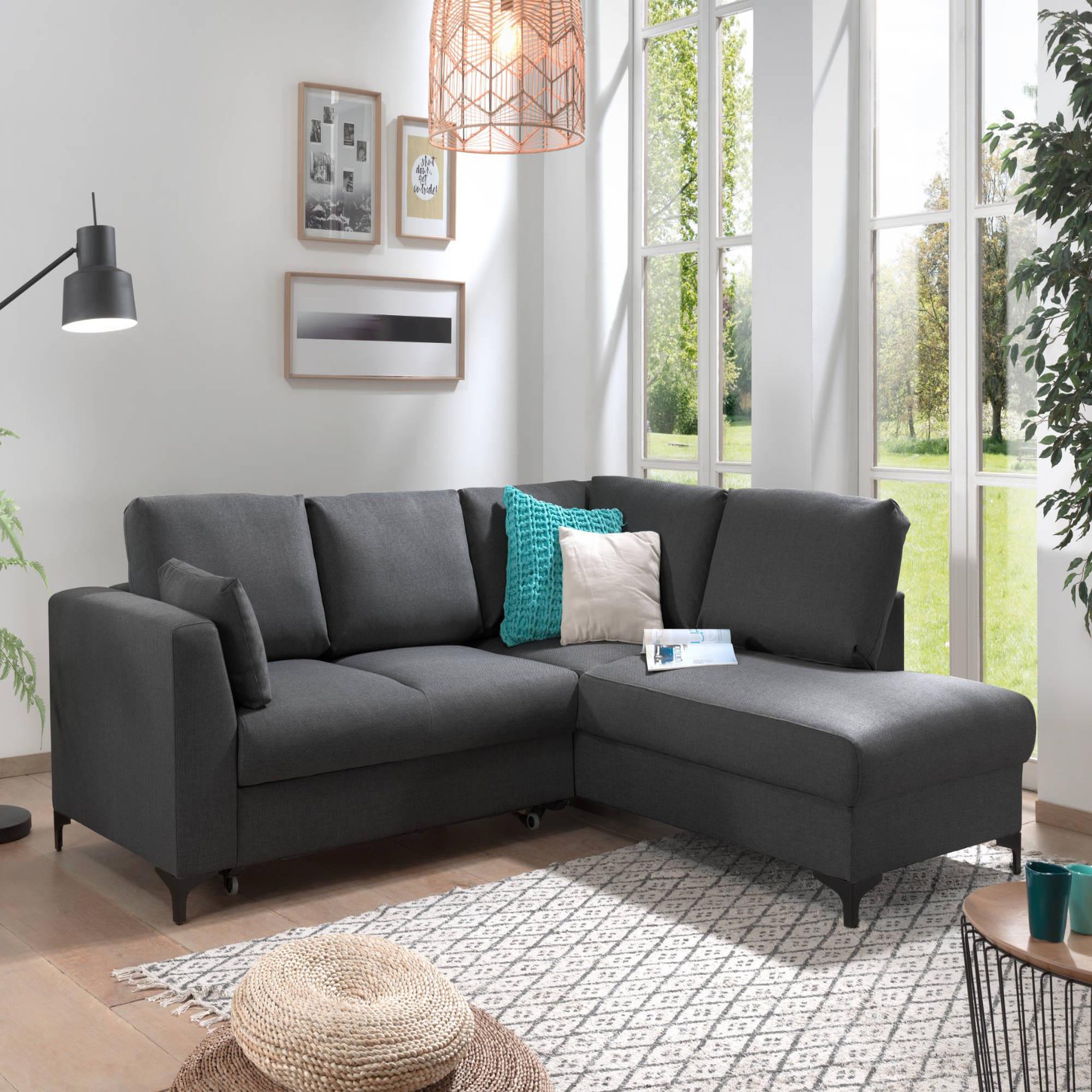 Voir la diapositive 1 : LISA DESIGN Tala - canapé d'angle droit - convertible - 5 places - en tissu