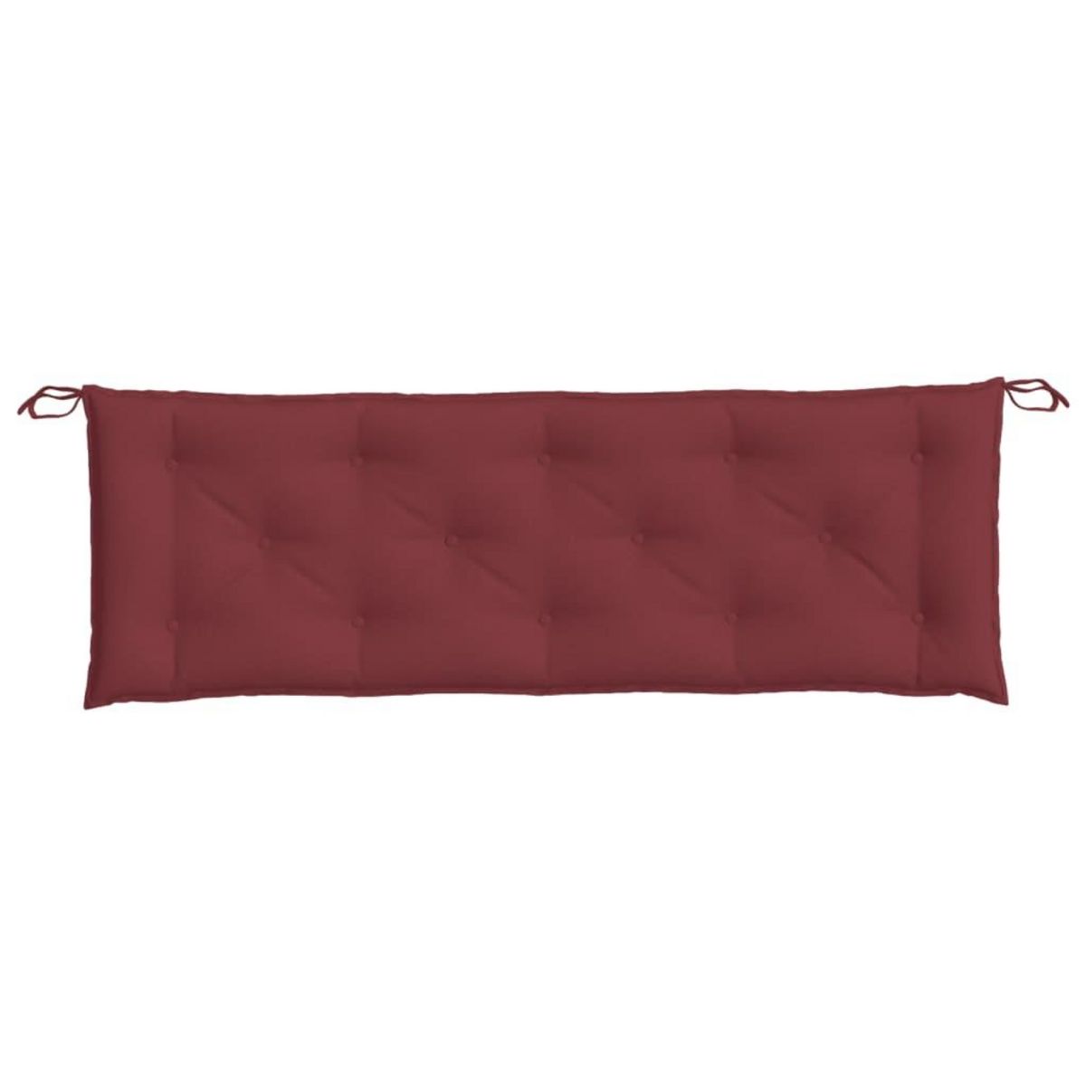 VIDAXL Coussin de banc de jardin rouge bordeaux melange tissu